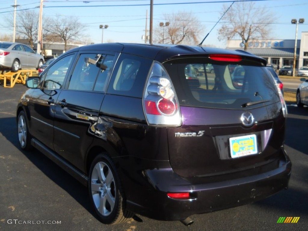 2007 MAZDA5 Touring - Dark Plum Mica / Black photo #23