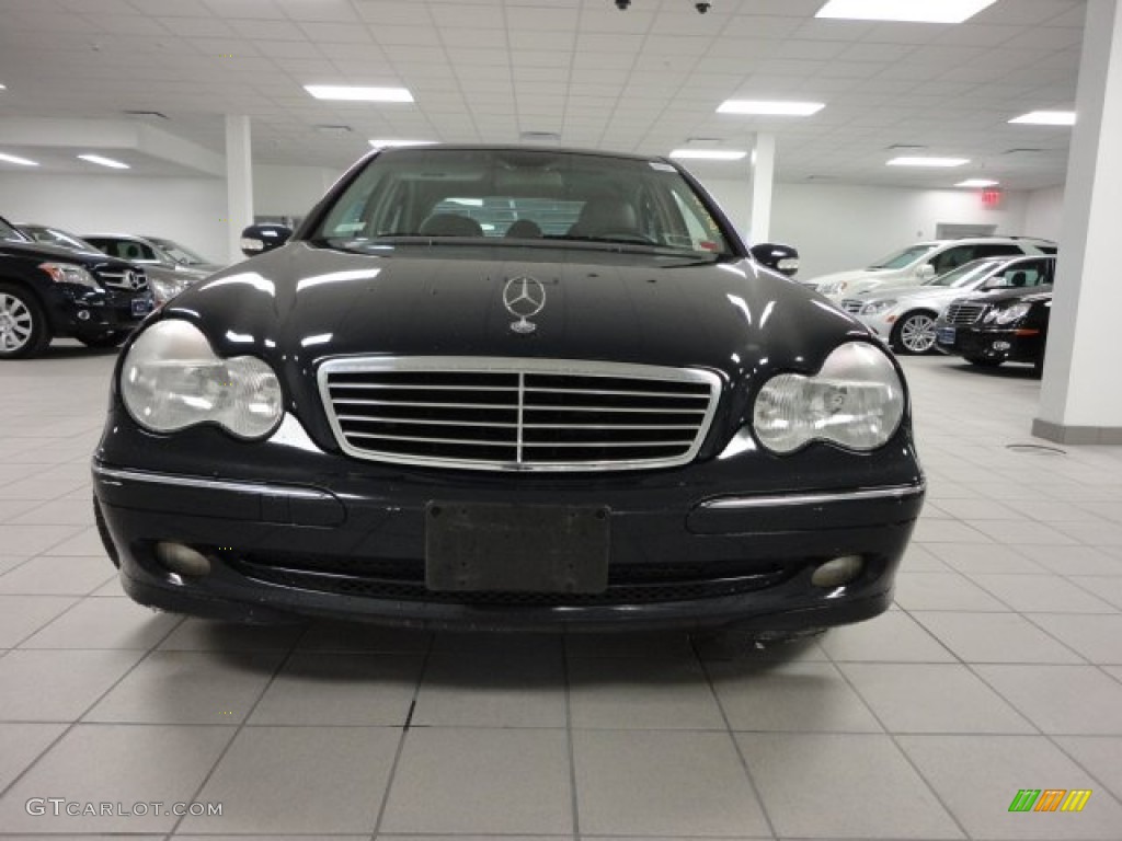 2004 C 230 Kompressor Sedan - Midnight Blue / Ash Grey photo #2