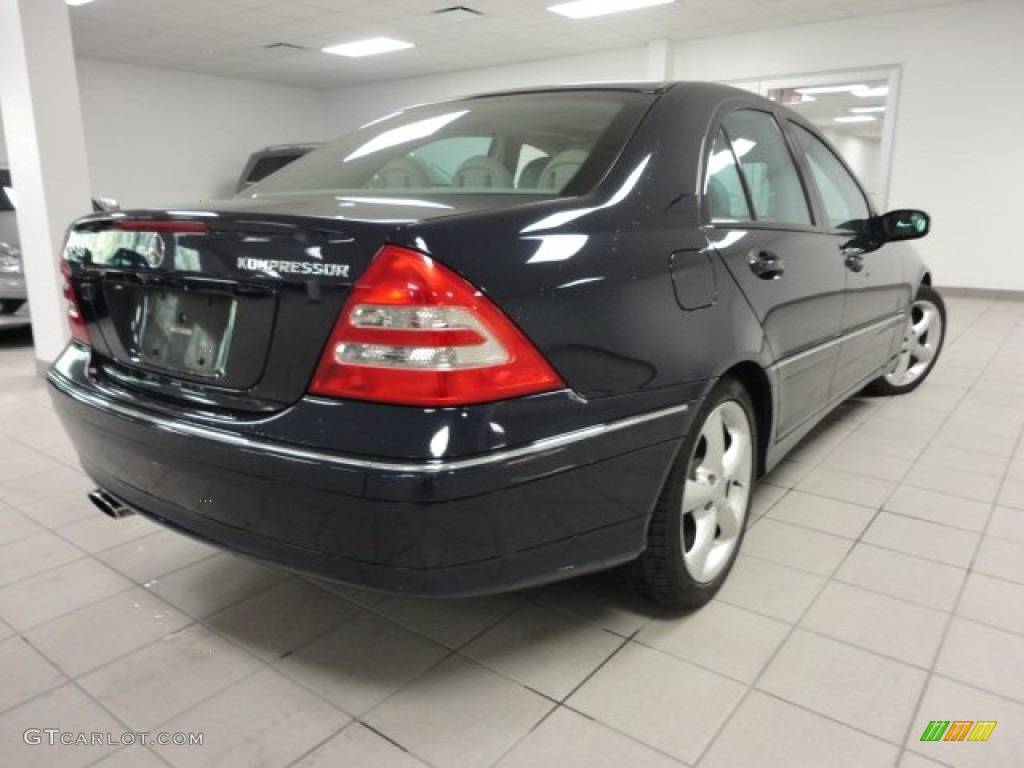 2004 C 230 Kompressor Sedan - Midnight Blue / Ash Grey photo #10