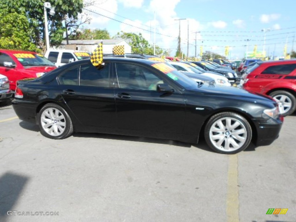 2003 7 Series 745i Sedan - Black Sapphire Metallic / Black/Natural Brown photo #6