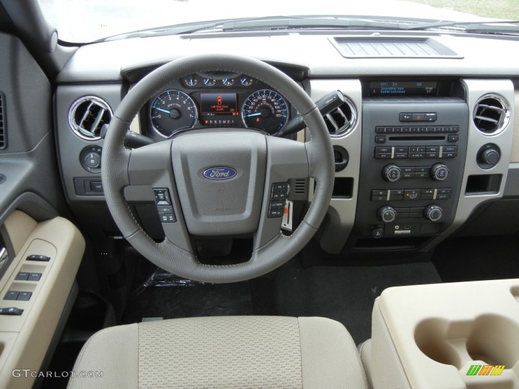 2012 Ford F150 XLT SuperCrew Pale Adobe Dashboard Photo #60881276