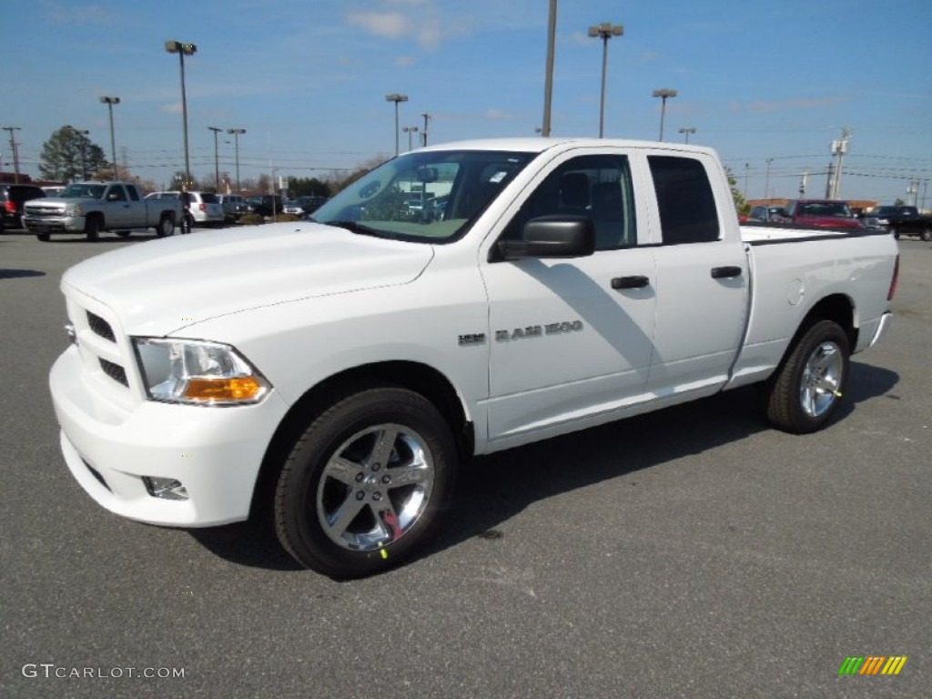 2012 Ram 1500 Express Quad Cab 4x4 - Bright White / Dark Slate Gray/Medium Graystone photo #1