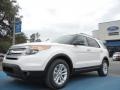 2012 White Platinum Tri-Coat Ford Explorer XLT  photo #1