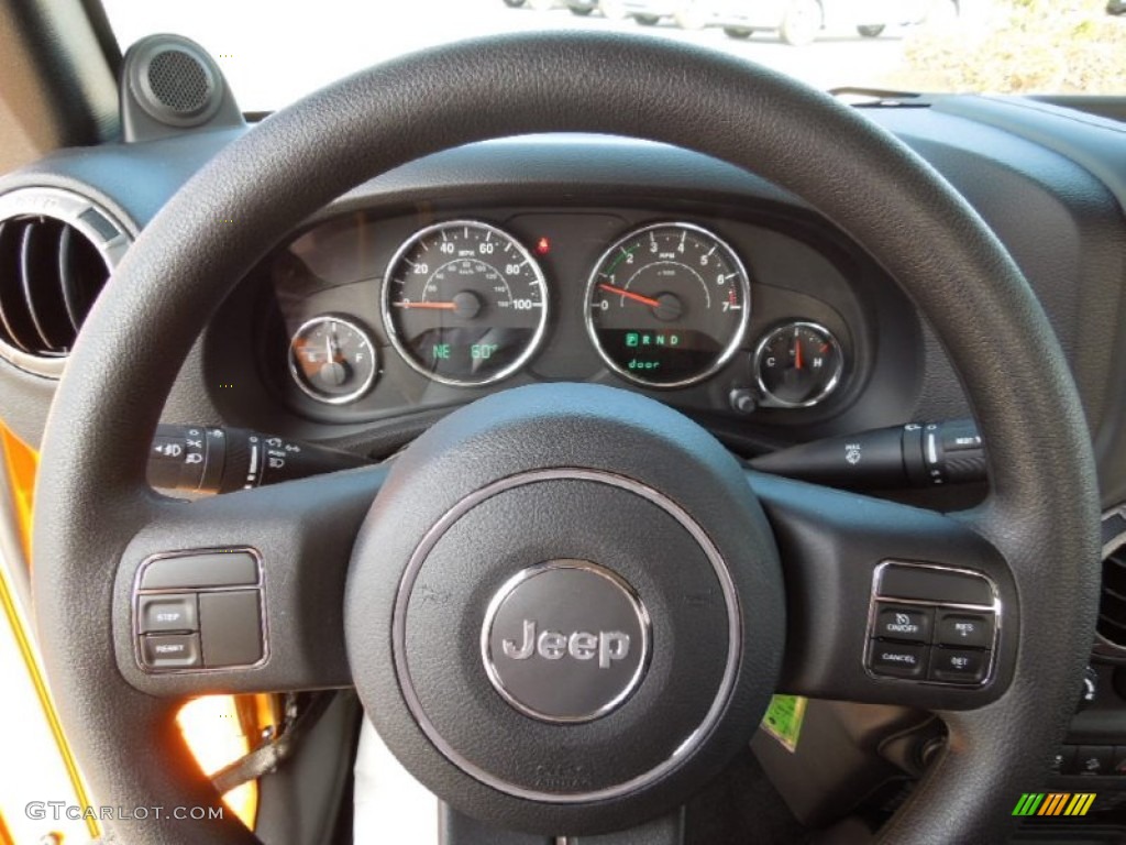 2012 Jeep Wrangler Sport 4x4 Black Steering Wheel Photo #60882003