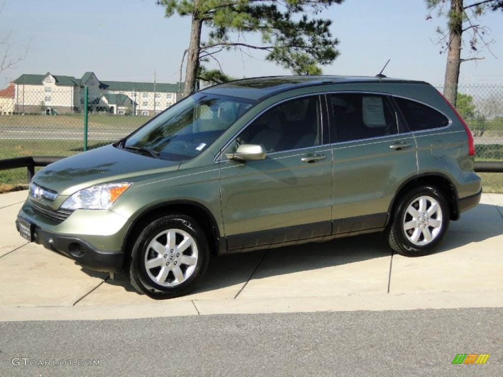 2008 CR-V EX-L - Green Tea Metallic / Ivory photo #9