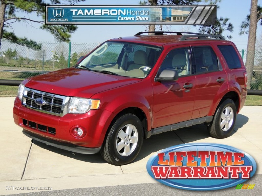 2009 Escape XLT V6 - Redfire Pearl / Camel photo #1