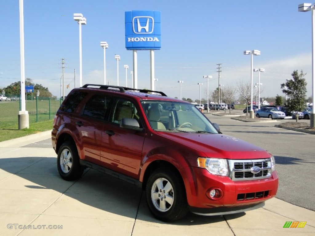 2009 Escape XLT V6 - Redfire Pearl / Camel photo #2