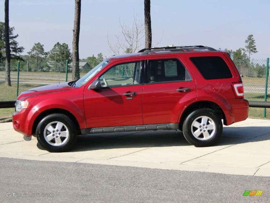 2009 Escape XLT V6 - Redfire Pearl / Camel photo #8
