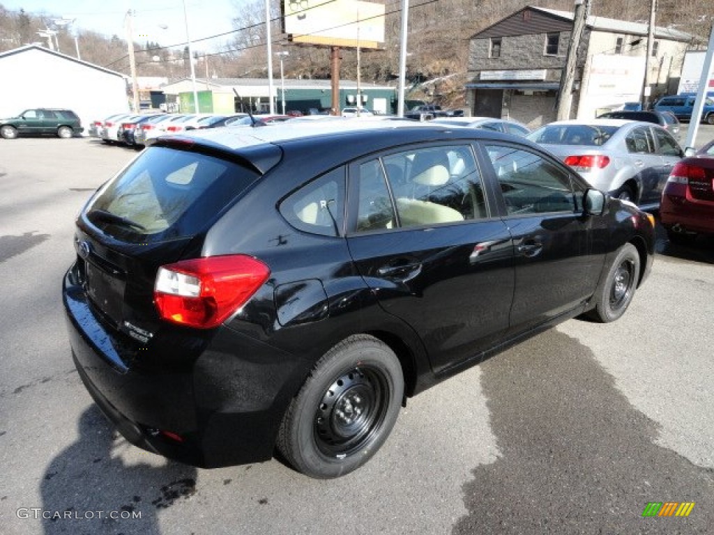 2012 Impreza 2.0i 5 Door - Obsidian Black Pearl / Ivory photo #3