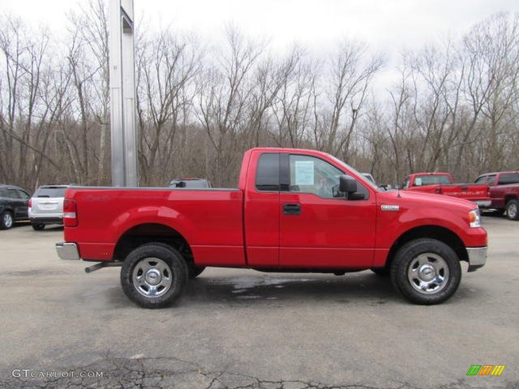 Bright Red 2004 Ford F150 XLT Regular Cab 4x4 Exterior Photo #60883726