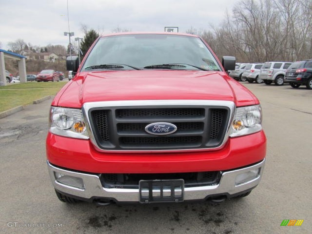 2004 F150 XLT Regular Cab 4x4 - Bright Red / Black/Medium Flint photo #7