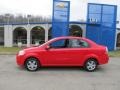2010 Victory Red Chevrolet Aveo LT Sedan  photo #2