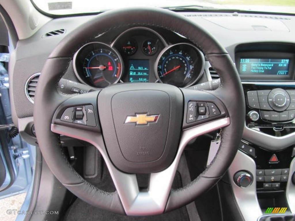 2012 Chevrolet Cruze Eco Jet Black Steering Wheel Photo #60884670