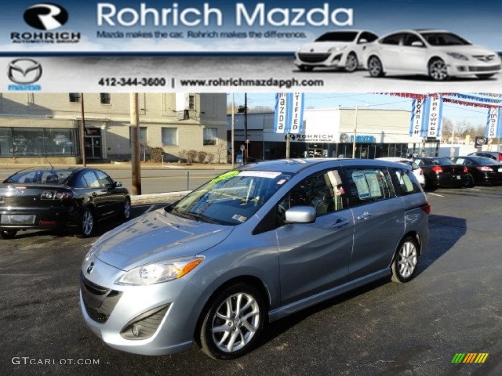 2012 MAZDA5 Grand Touring - Clear Water Blue Metallic / Black photo #1