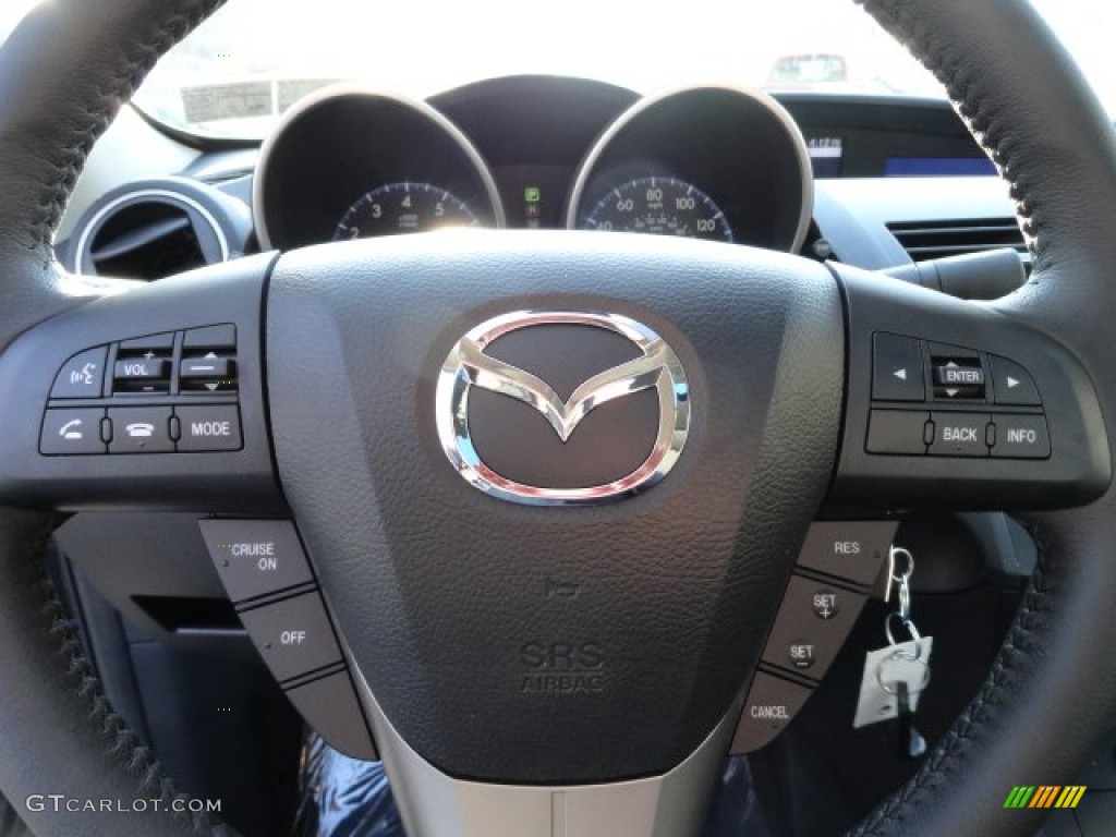 2012 Mazda MAZDA3 i Touring 4 Door Black Steering Wheel Photo #60886593
