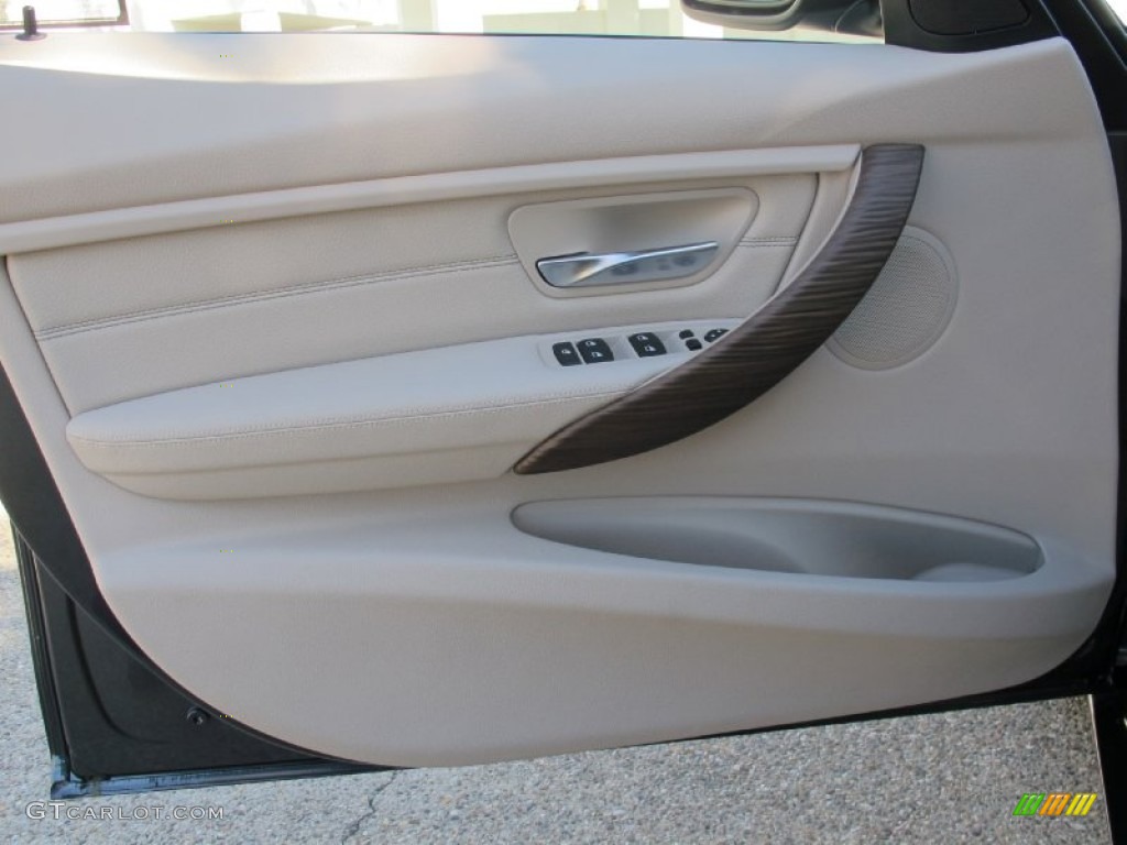 2012 BMW 3 Series 328i Sedan Oyster/Dark Oyster Door Panel Photo #60889597