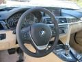 Beige 2012 BMW 3 Series 328i Sedan Steering Wheel