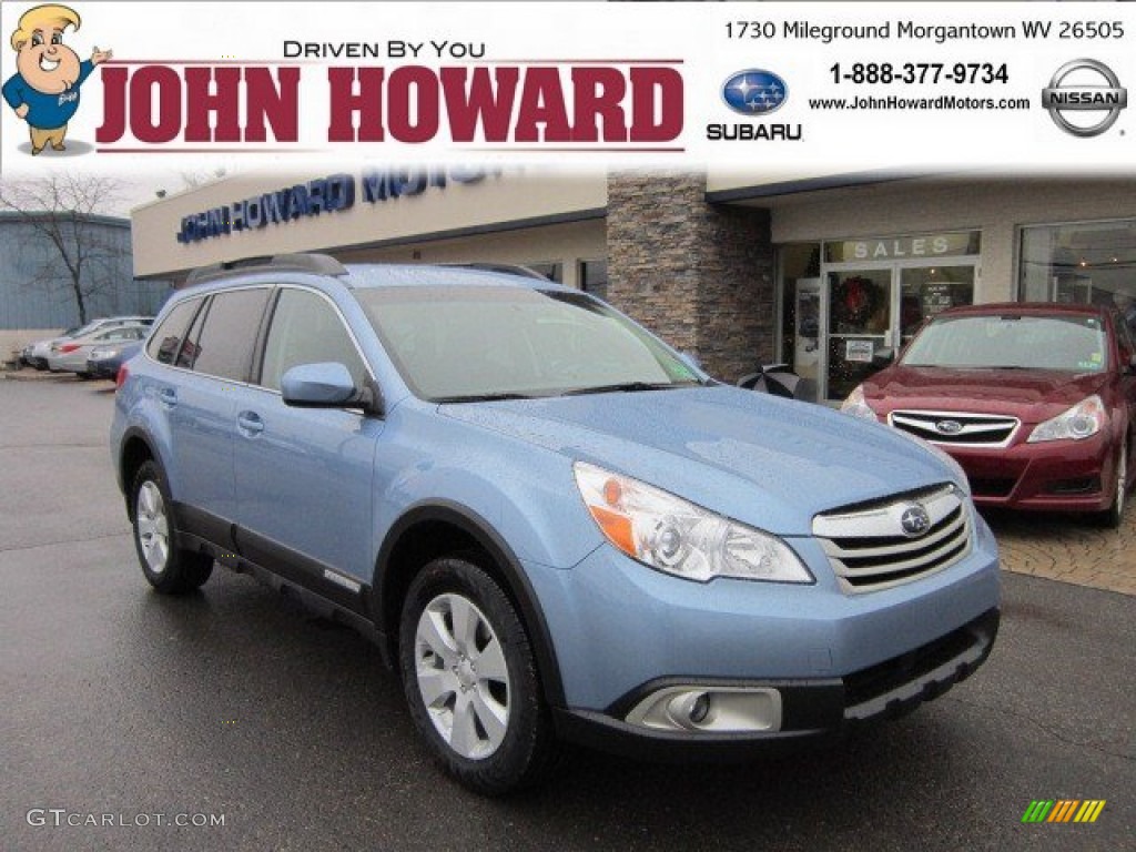 2012 Outback 2.5i Premium - Sky Blue Metallic / Off Black photo #1