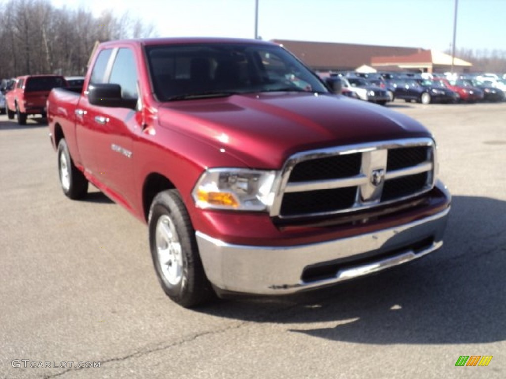 2011 Ram 1500 SLT Quad Cab 4x4 - Deep Cherry Red Crystal Pearl / Dark Slate Gray/Medium Graystone photo #2