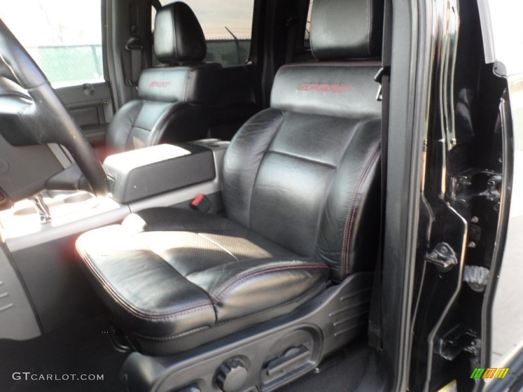Black/Red Interior 2007 Ford F150 FX2 Sport SuperCrew Photo #60893572