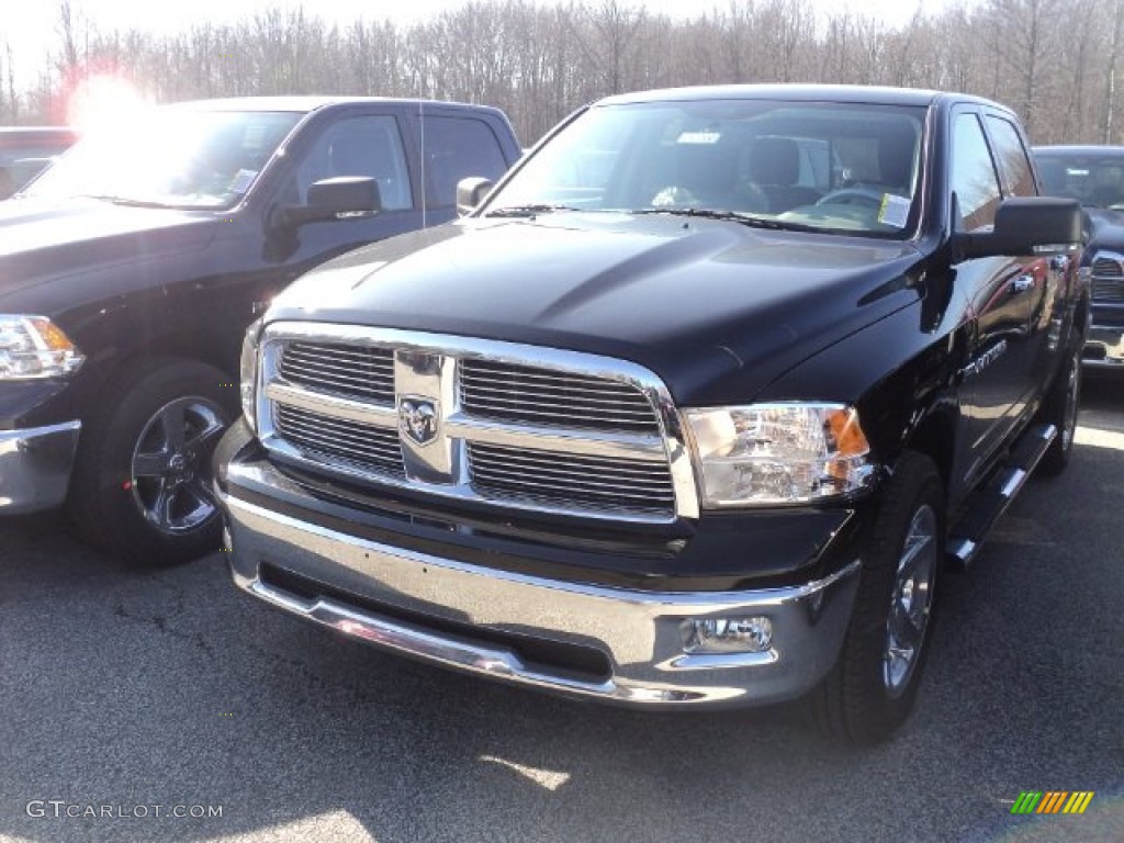 2012 Ram 1500 Big Horn Crew Cab 4x4 - Black / Dark Slate Gray/Medium Graystone photo #1