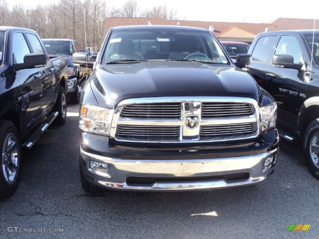 2012 Ram 1500 Big Horn Crew Cab 4x4 - Black / Dark Slate Gray/Medium Graystone photo #2