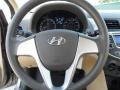 Beige 2012 Hyundai Accent GLS 4 Door Steering Wheel