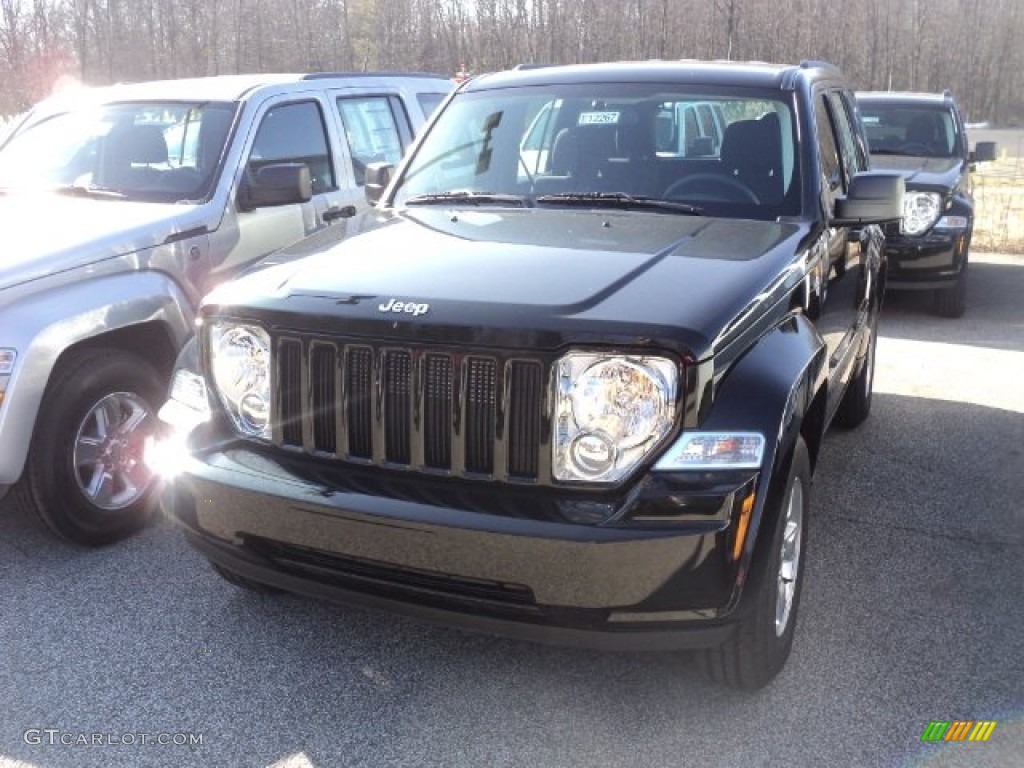 2012 Liberty Sport 4x4 - Black Forest Green Pearl / Dark Slate Gray photo #1