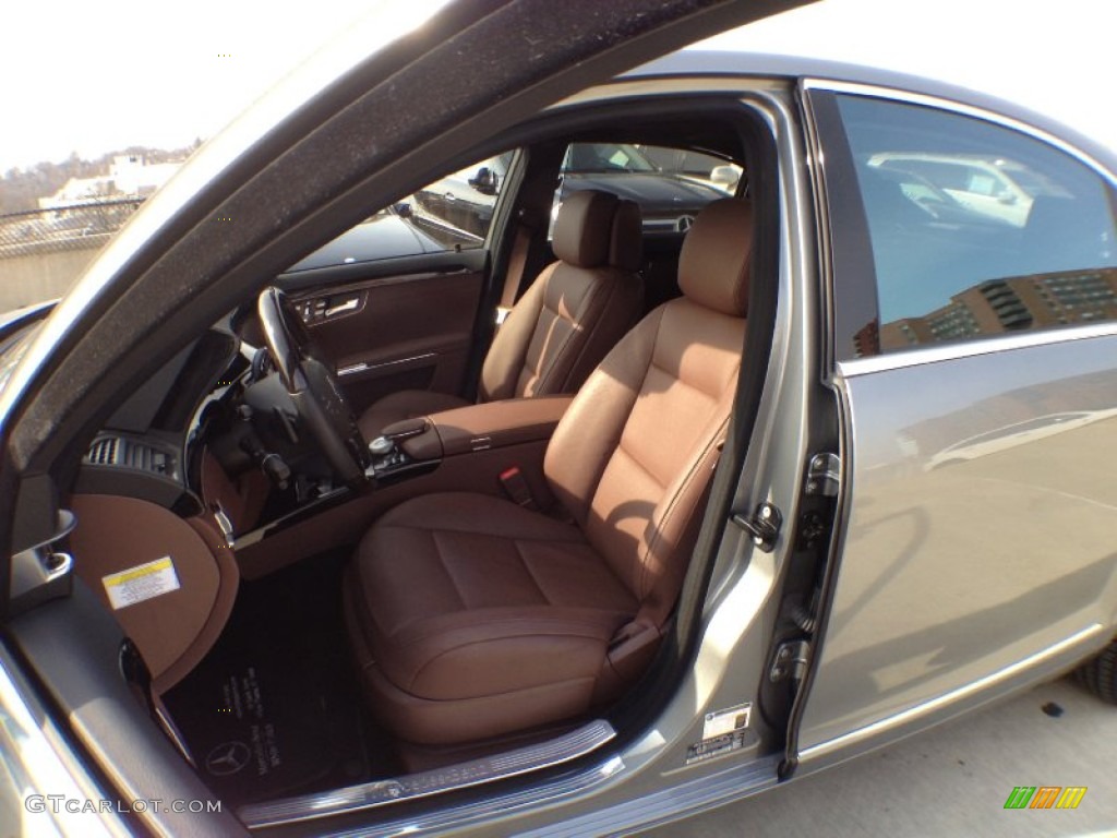 Black/Chestnut Brown Interior 2012 Mercedes-Benz S 550 4Matic Sedan Photo #60896425