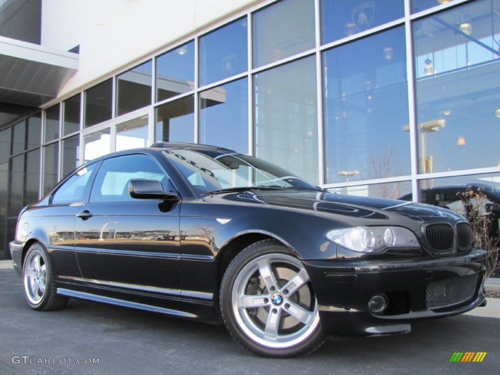 2006 3 Series 330i Coupe - Black Sapphire Metallic / Black photo #14