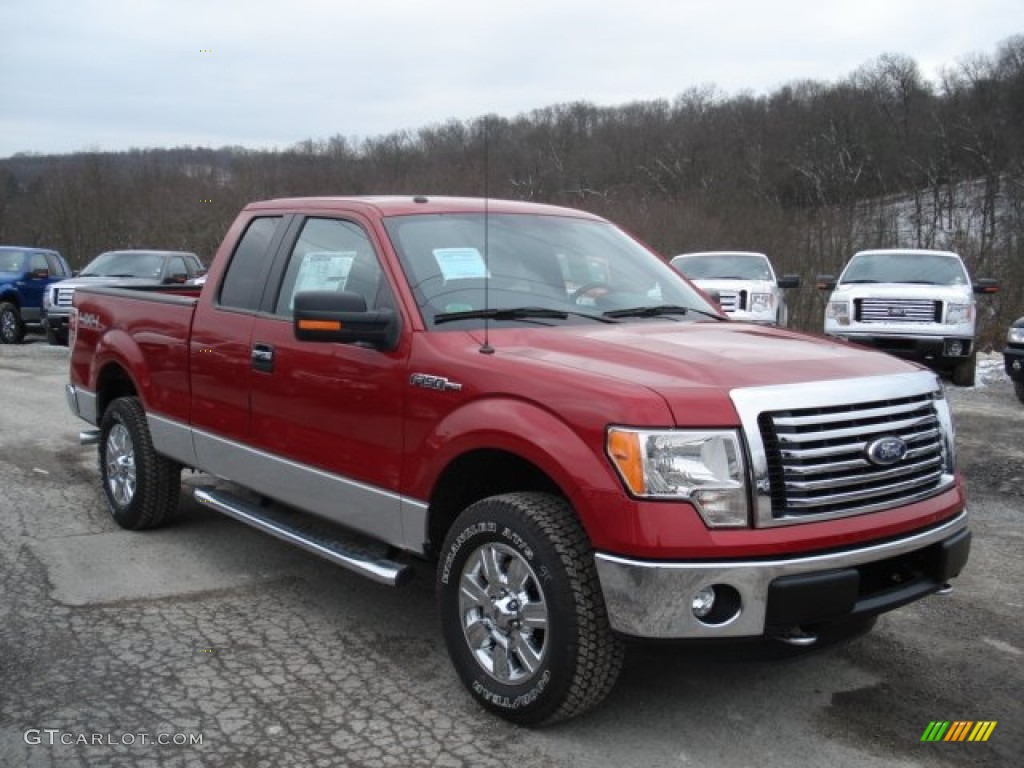 Red Candy Metallic 2012 Ford F150 XLT SuperCab 4x4 Exterior Photo #60897436