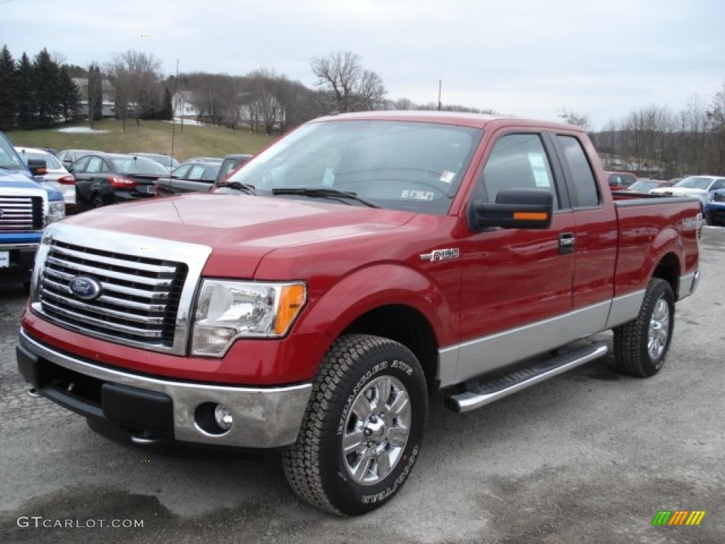 Red Candy Metallic 2012 Ford F150 XLT SuperCab 4x4 Exterior Photo #60897454