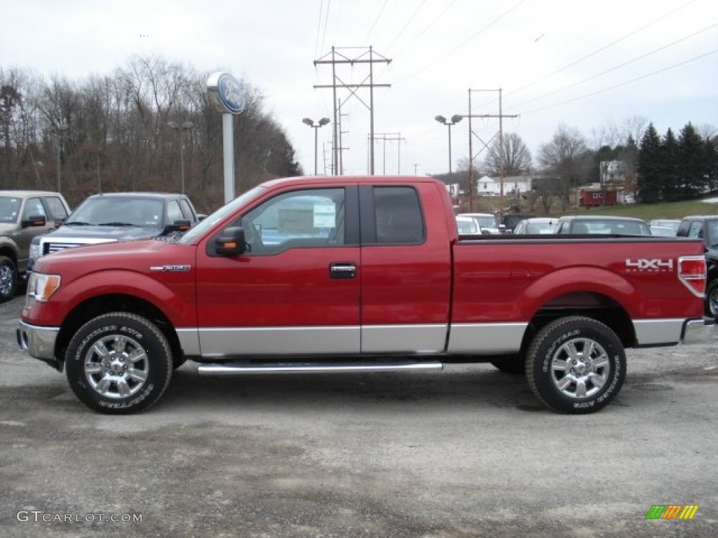 2012 F150 XLT SuperCab 4x4 - Red Candy Metallic / Steel Gray photo #5