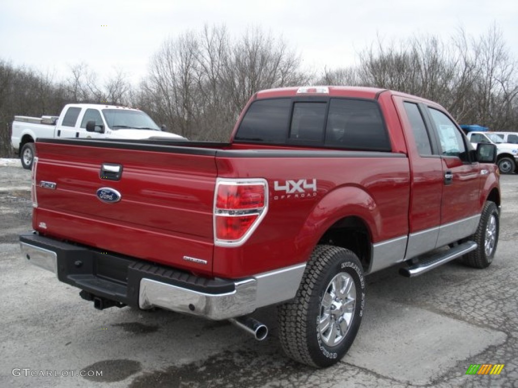 Red Candy Metallic 2012 Ford F150 XLT SuperCab 4x4 Exterior Photo #60897490