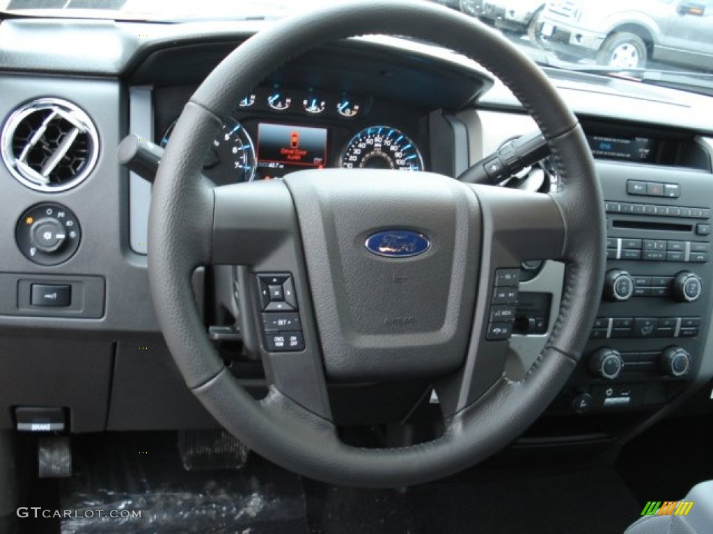 2012 Ford F150 XLT SuperCab 4x4 Steel Gray Steering Wheel Photo #60897568