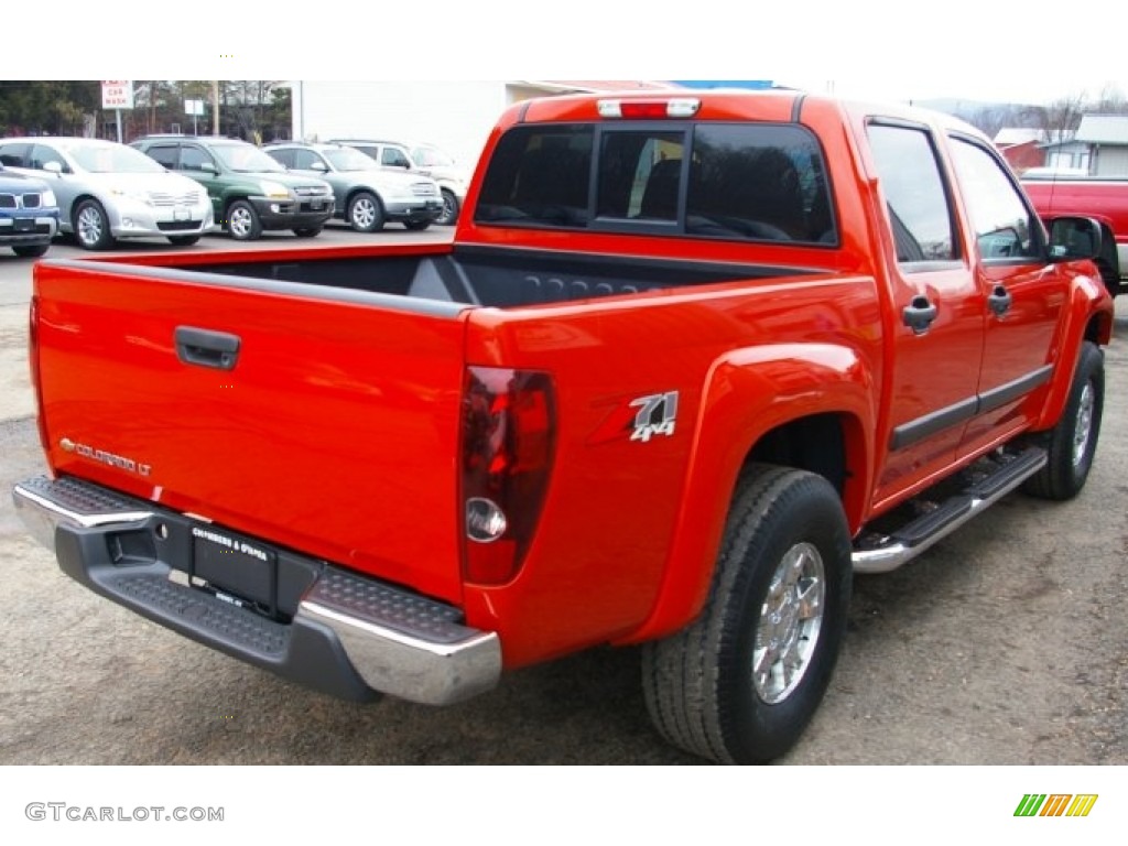 Inferno Orange Metallic 2008 Chevrolet Colorado LT Crew Cab 4x4 Exterior Photo #60897770