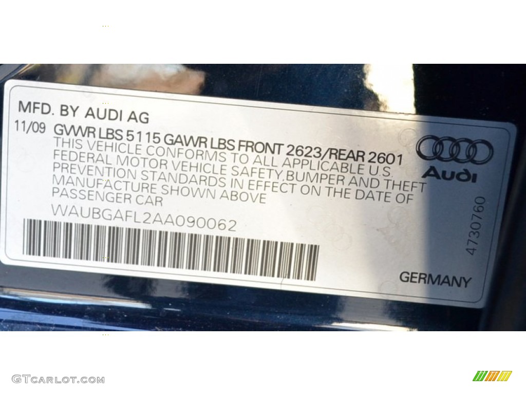 2010 S4 3.0 quattro Sedan - Deep Sea Blue Pearl Effect / Black photo #15