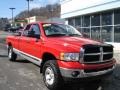 2003 Flame Red Dodge Ram 1500 SLT Quad Cab 4x4  photo #2