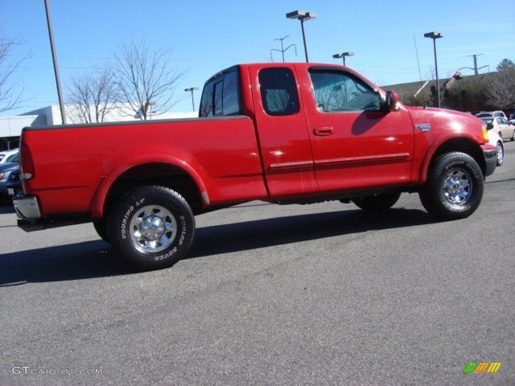 1999 F250 Super Duty XLT Extended Cab 4x4 - Red / Medium Graphite photo #3