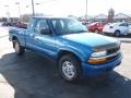 2001 Bright Blue Metallic Chevrolet S10 LS Extended Cab 4x4  photo #1