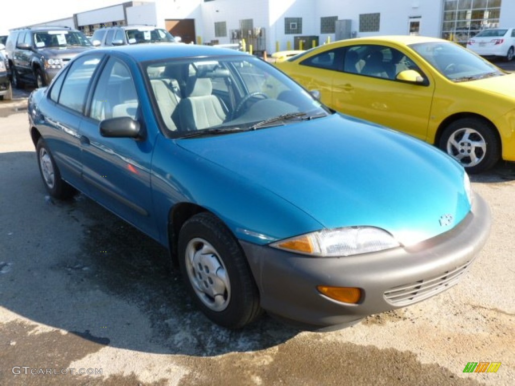 1995 Cavalier Sedan - Teal Blue Metallic / Gray photo #1