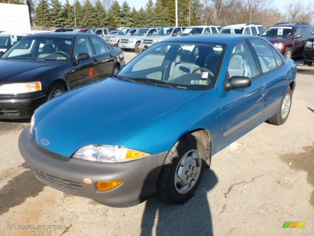 1995 Cavalier Sedan - Teal Blue Metallic / Gray photo #3