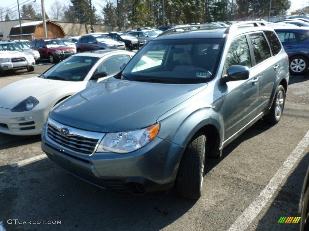 2009 Forester 2.5 X Premium - Sage Green Metallic / Platinum photo #2