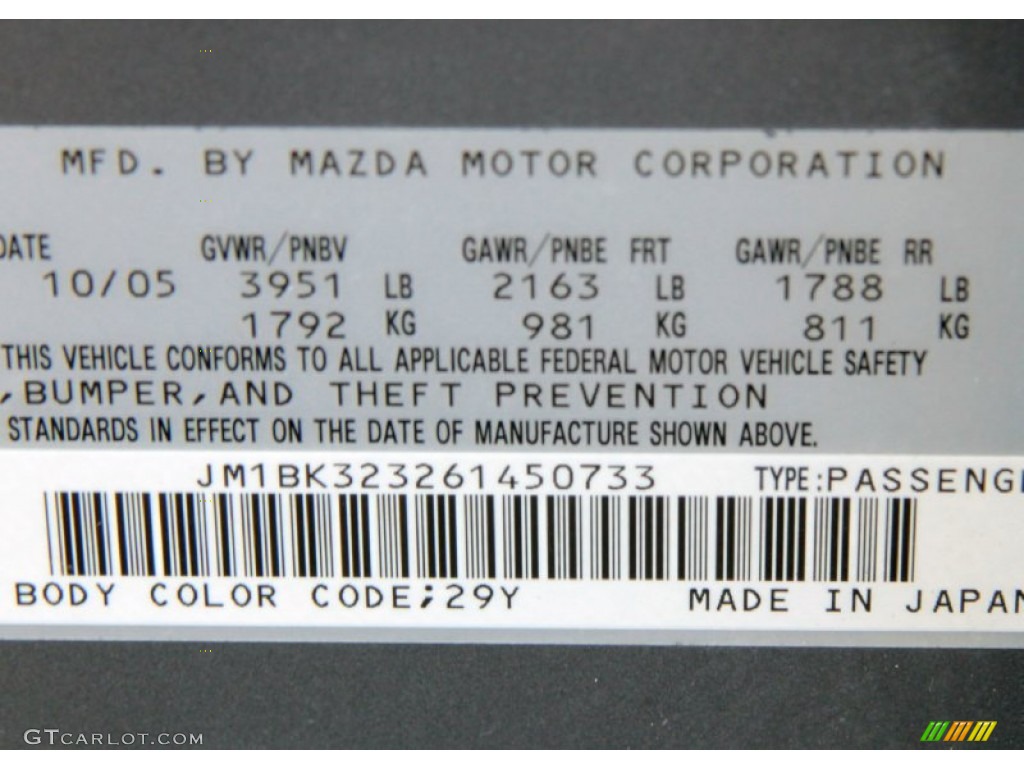 2006 MAZDA3 s Touring Sedan - Titanium Gray Metallic / Black/Red photo #26