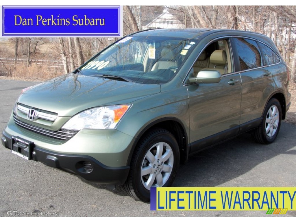 2008 CR-V EX-L 4WD - Green Tea Metallic / Ivory photo #1