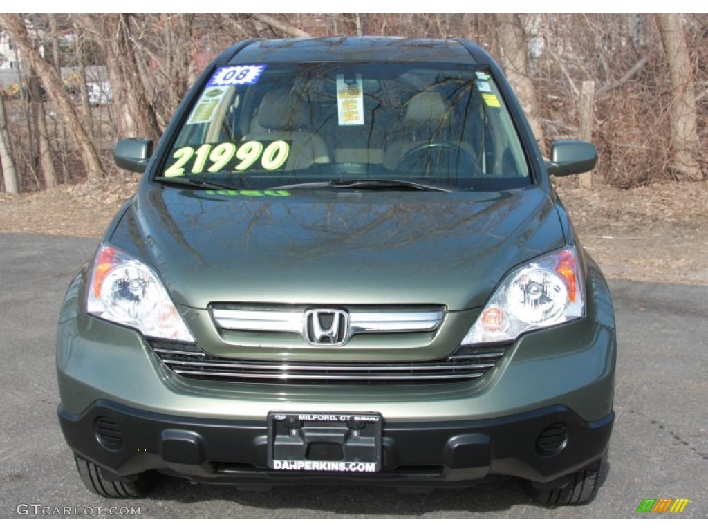 2008 CR-V EX-L 4WD - Green Tea Metallic / Ivory photo #2