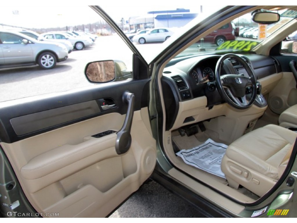 2008 CR-V EX-L 4WD - Green Tea Metallic / Ivory photo #13