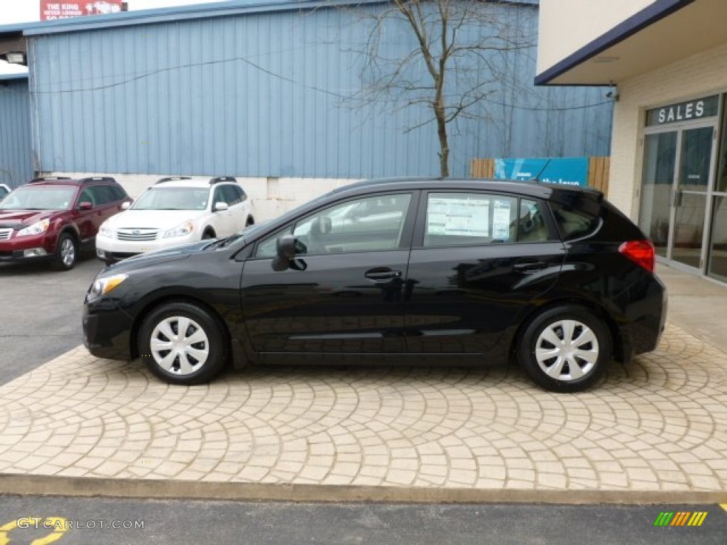 2012 Impreza 2.0i 5 Door - Obsidian Black Pearl / Ivory photo #4