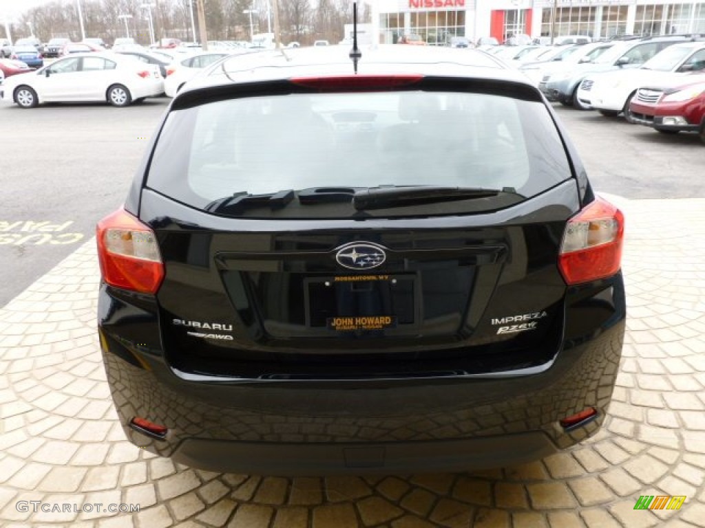 2012 Impreza 2.0i 5 Door - Obsidian Black Pearl / Ivory photo #6