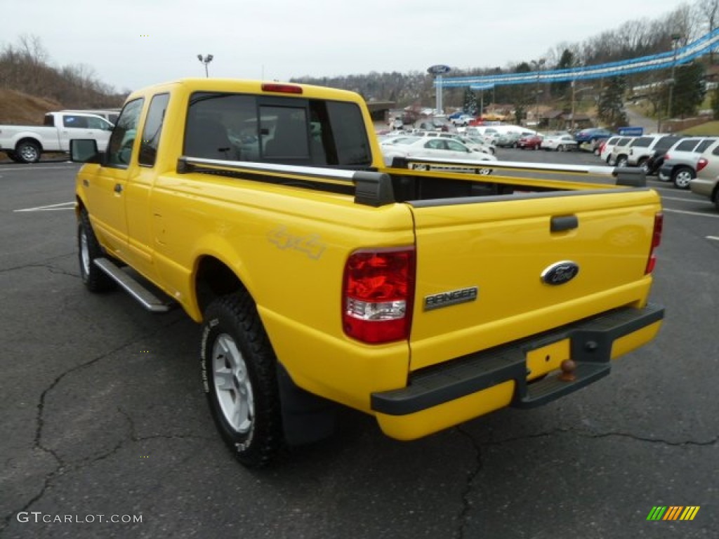 2006 Ranger XLT SuperCab 4x4 - Screaming Yellow / Medium Dark Flint photo #4